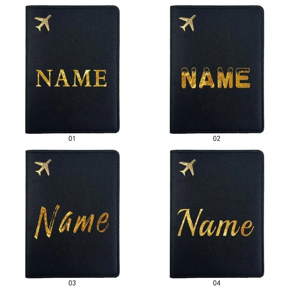 étui de passeport personnalisé avec nom, protège-passeport en pu, étui imperméable pour cartes bancaires, organiseur de cartes