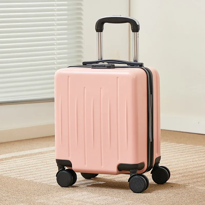 valise de voyage unisexe à roulettes pc, 14 pouces, haute qualité, à la mode, abs, mini valise d'embarquement, petite main, lu