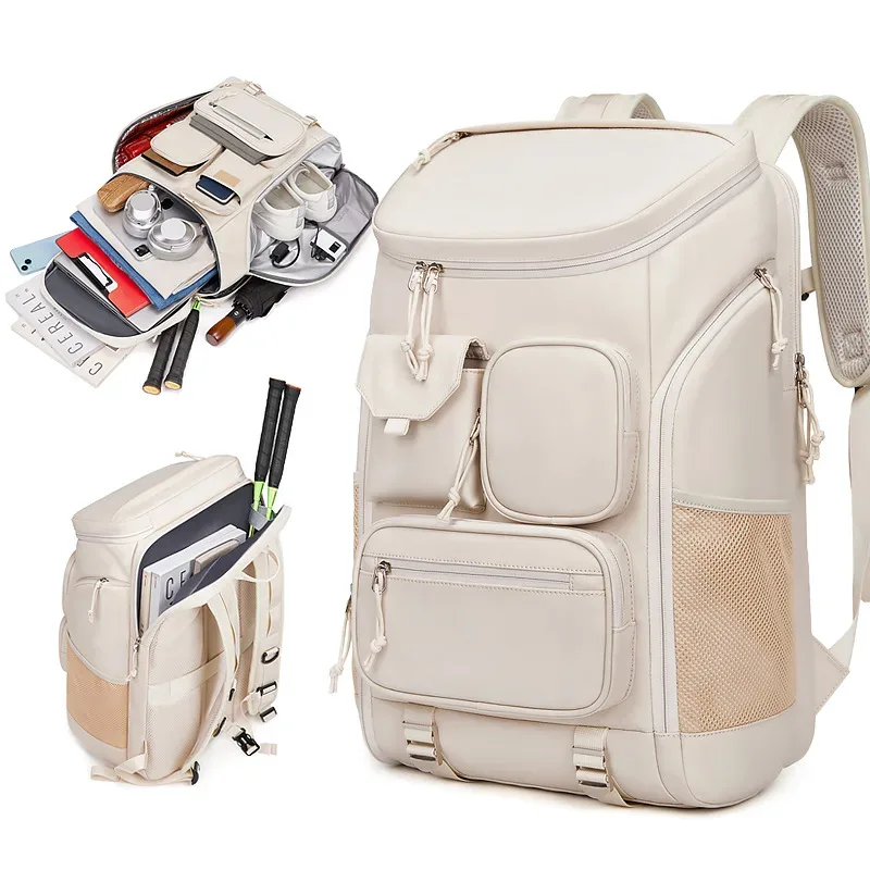 Sac à dos de voyage décontracté pour femmes et hommes, grande capacité, sac à dos d'affaires avec port USB, sac de randonnée imperméable, sac à dos de montagne pour l'extérieur