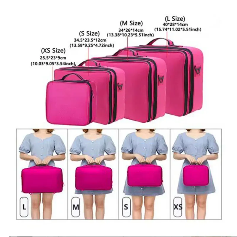 nouvelle trousse de maquillage oxford pour femmes, étanche, grande capacité, trousse de voyage pour cosmétiques, trousse de maquillage professionnelle complète pour artistes, pour femmes