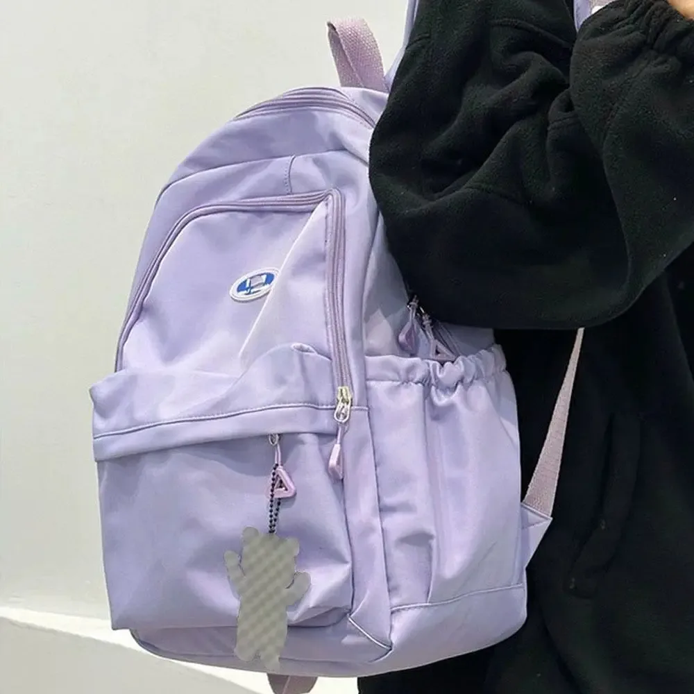 sac à dos simple de grande capacité, sac de livre de lycée, sacs à dos de voyage en nylon imperméables, cartables pour étudiants, garçons et filles