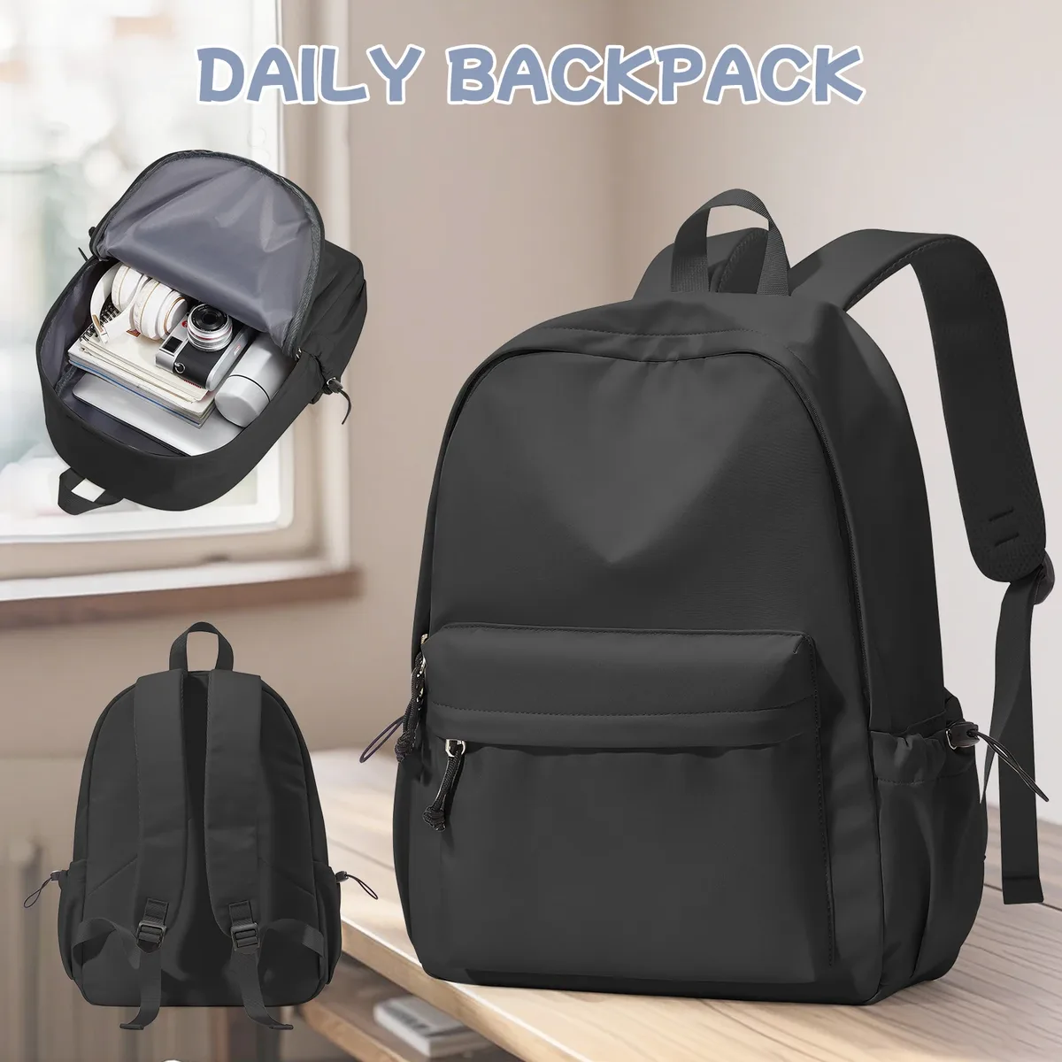 sac à dos d'école pour fille, sac à dos esthétique pour femme, joli sac à livres preppy college, sac à dos léger décontracté pour ordinateur portable, antivol
