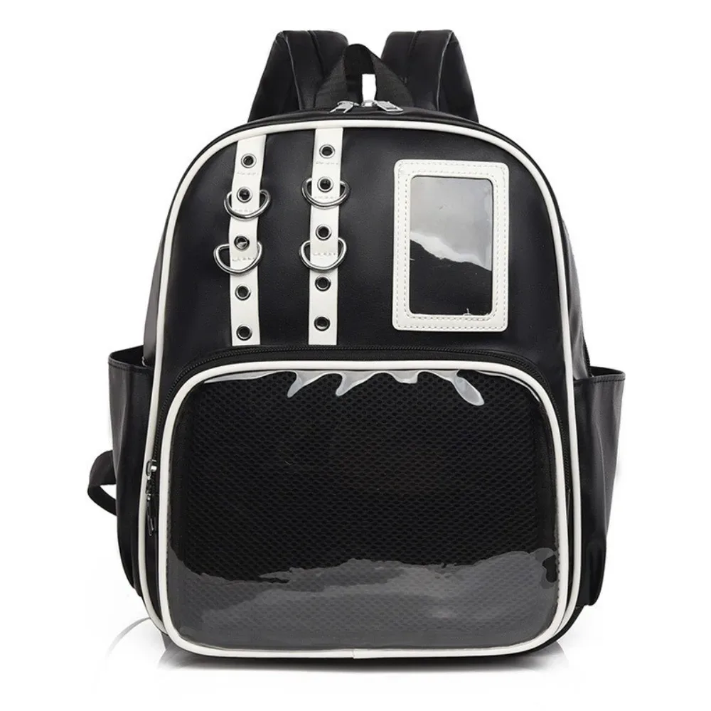 sac à dos transparent tendance y2k lolita ita bag en pu pour fille, sac à dos de présentation personnalisé