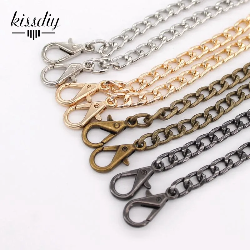 20-120cm sac à main chaînes en métal sac à bandoulière sangle bricolage sac à main chaîne or argent Bronze noir poignées sac accessoires chaîne