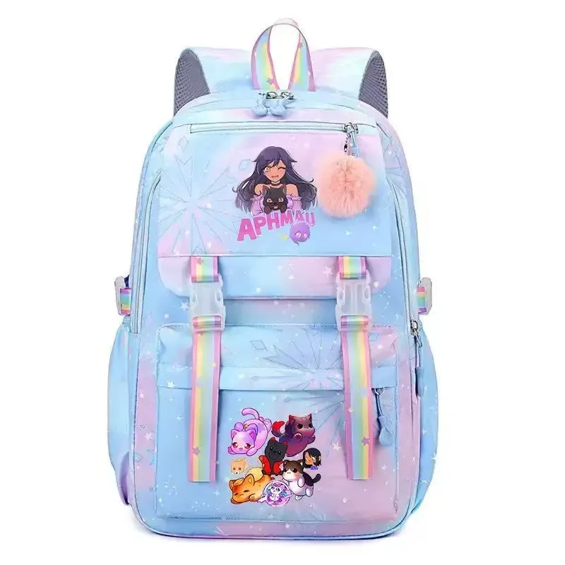 mochila aphmau sac à dos pour femmes et filles, sac d'école pour étudiants, sacs à dos de voyage de grande capacité, sac à dos pour ordinateur portable à la mode