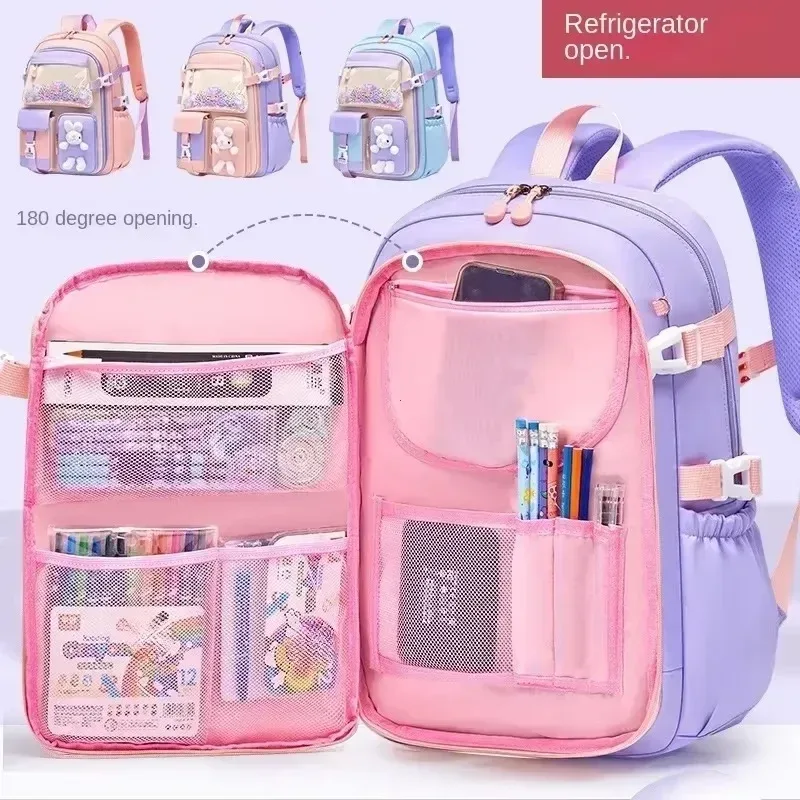 2025 cartable pour filles de l'école primaire kawaii sac léger pour enfants sacs imperméables sac à dos de voyage coloré mochilas cadeaux
