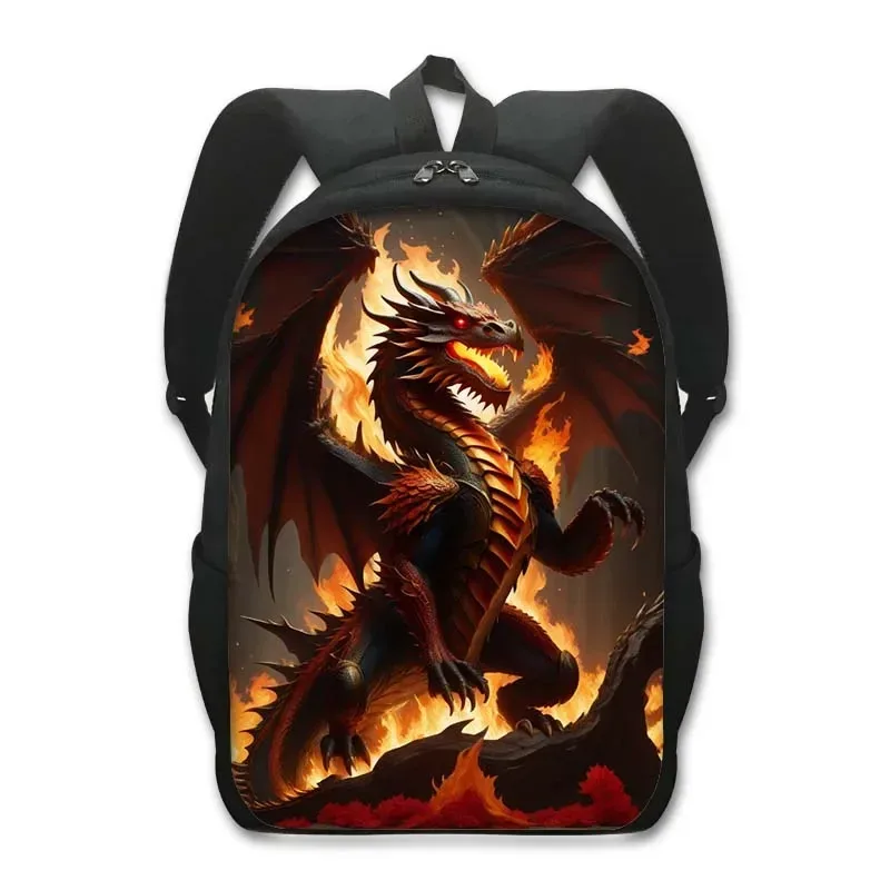 sac à dos dragon de dessin animé pour étudiants, sac à dos fantaisie avec imprimé dragon magique, sac à dos pour ordinateur portable pour femmes et hommes, sac à dos de voyage en plein air