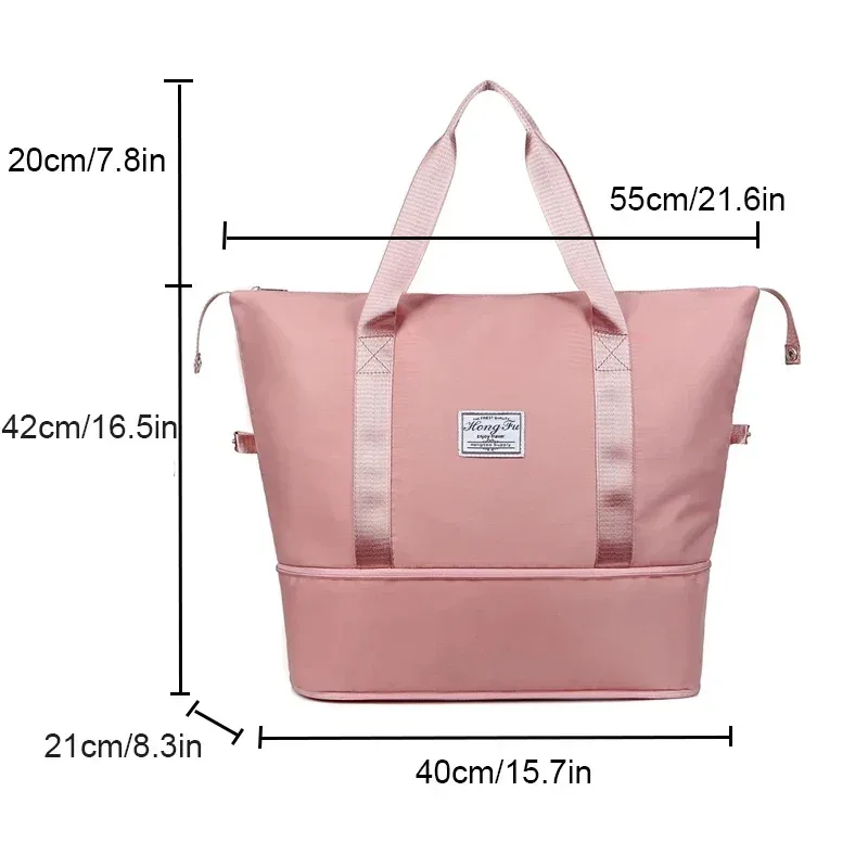 sac de voyage extensible grande capacité à porter à la main - durable, plusieurs compartiments, adapté aux voyages, au fitness, au yoga, comme sac à main
