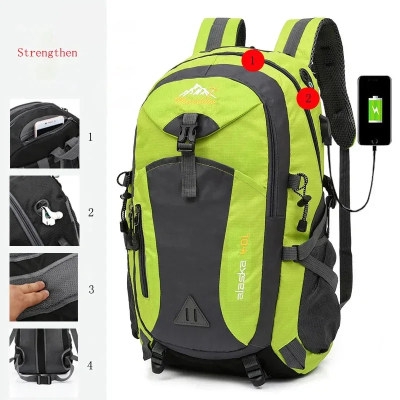 sac à dos étanche d'alpinisme antivol pour hommes, sacs de sport d'équitation, camping en plein air, voyage, escalade, randonnée