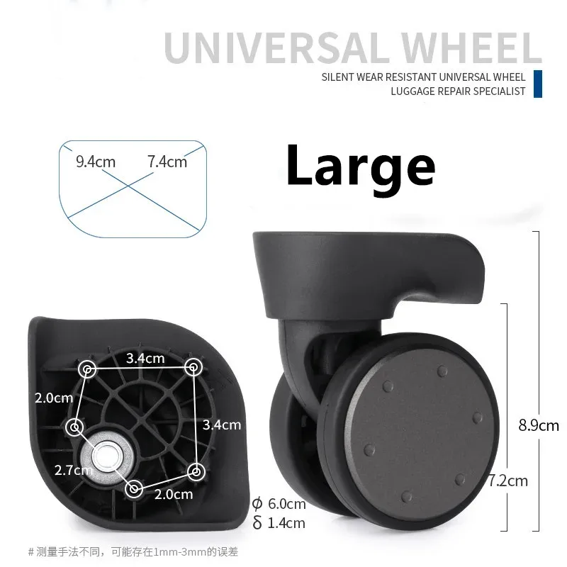 Roues Universelles de Remplacement pour Valise de 20/24 Pouces, Accessoires de Valise, XiaoMi Muet 90 Points