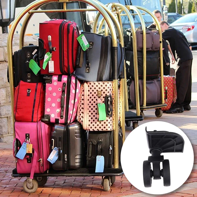 ensemble de réparation de roues de valise, 2 pièces, résistant à l'usure, pivotant à 360°, remplacement détachable