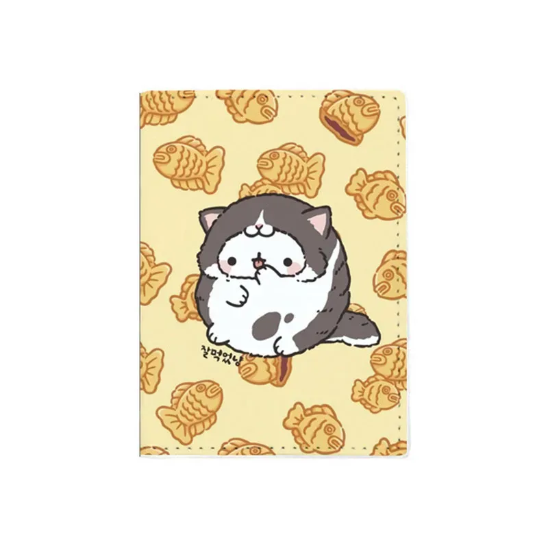 nouveau porte-passeport de dessin animé chat doux, en cuir pu de super qualité pour femmes et hommes, housse de passeport, porte-cartes d'identité