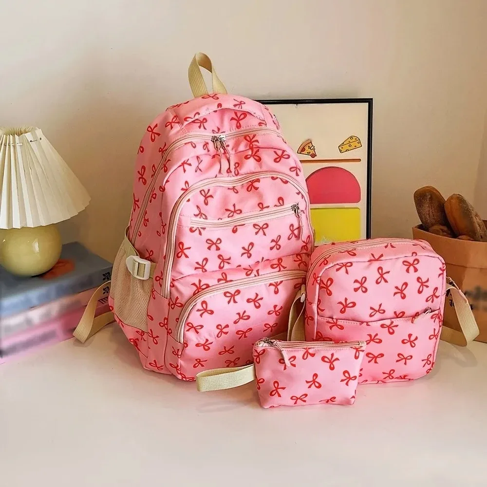 sac à dos fire garena pour l'école, pour adolescents, filles, unisexe, sac à dos de mode galaxy, grande capacité, en nylon, imprimé nœud, sac de voyage