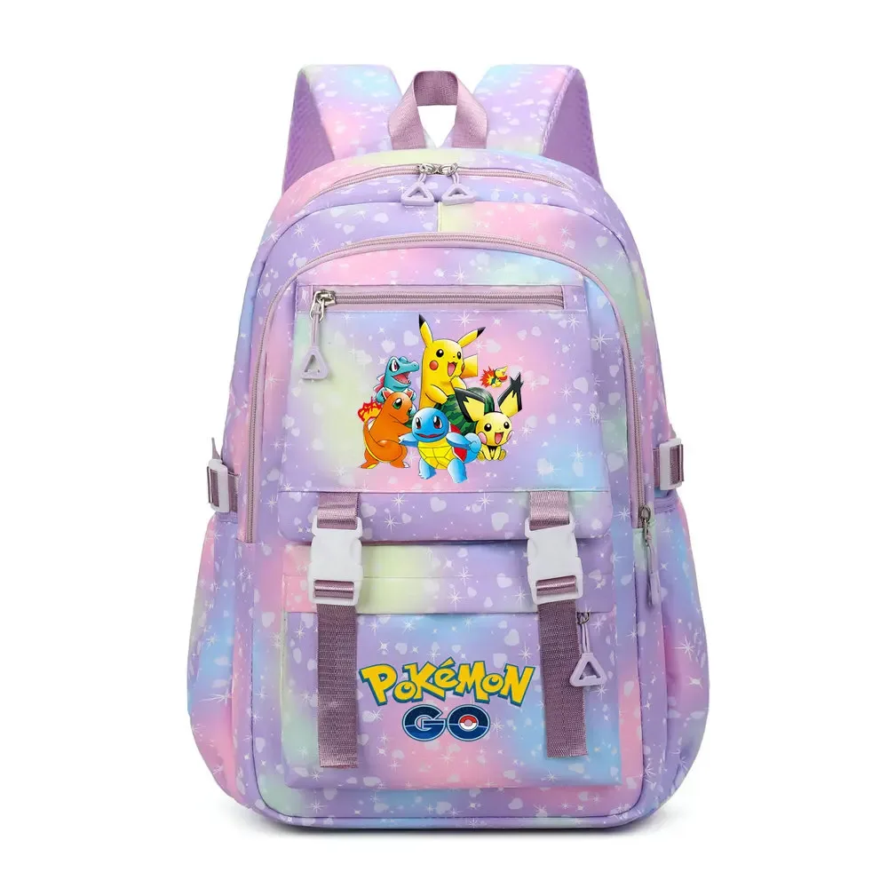 sac à dos imprimé pikachu tendance, grande capacité, pour filles et garçons, idéal pour l'école et les cadeaux de vacances