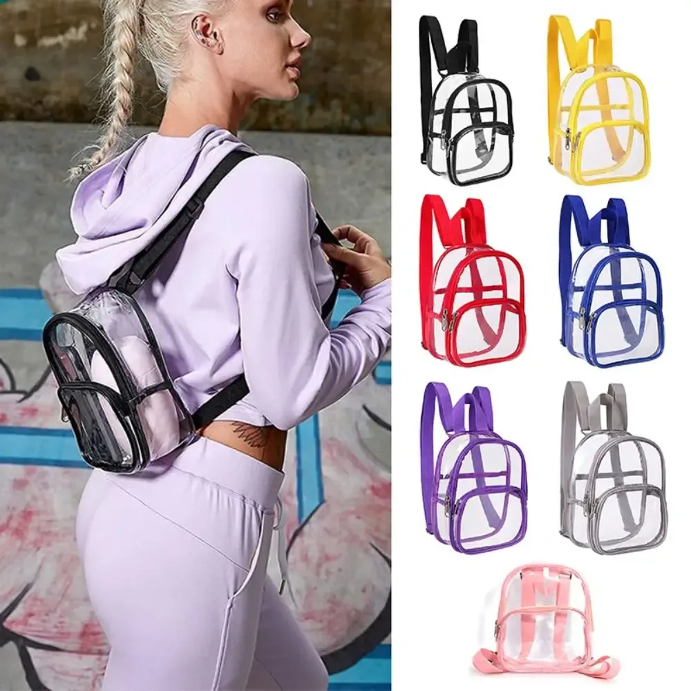 sac à dos en pvc transparent pour femmes, sac à dos de voyage, sacs d'école pour étudiants, petits sacs à main, mini sac à dos décontracté, nouvelle mode d'été