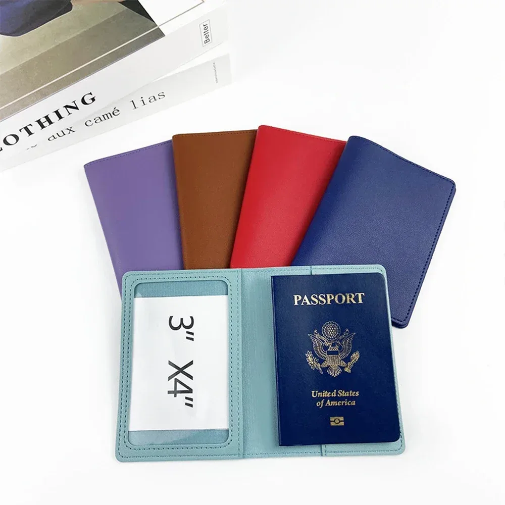 couverture de passeport personnalisée gratuite, ensemble d'étiquette de bagage, porte-billet en cuir pu soomth, ensemble d'accessoires de voyage personnalisés, mode