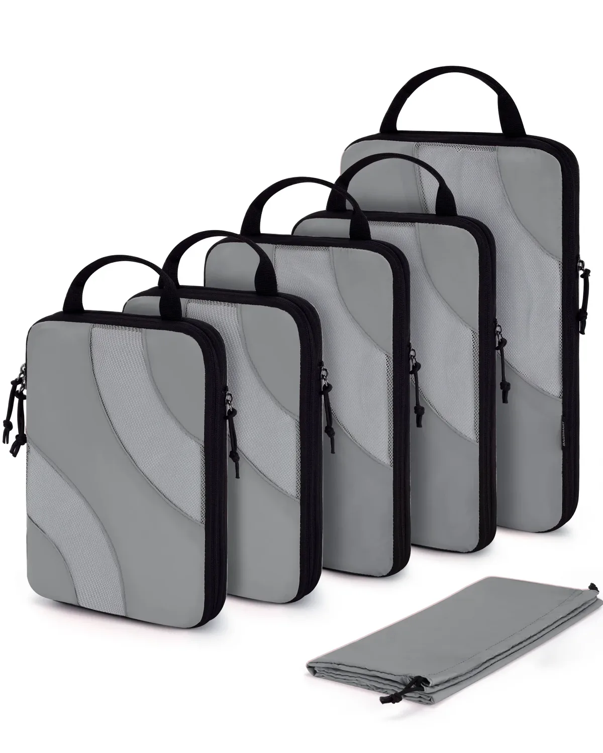 bagsmart-cubes d'emballage de compression pour bagages, organisateurs de valise légers, ensemble de sacs de voyage, 6 ensembles