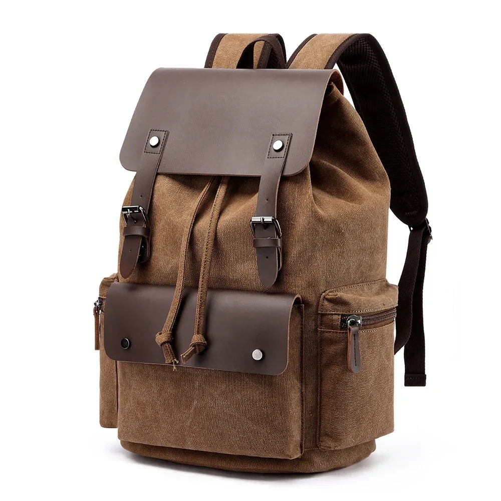sac à dos rétro en toile pour hommes, grande capacité 20-35l, sac antivol, résistant à l'usure, pour adolescents, livraison directe