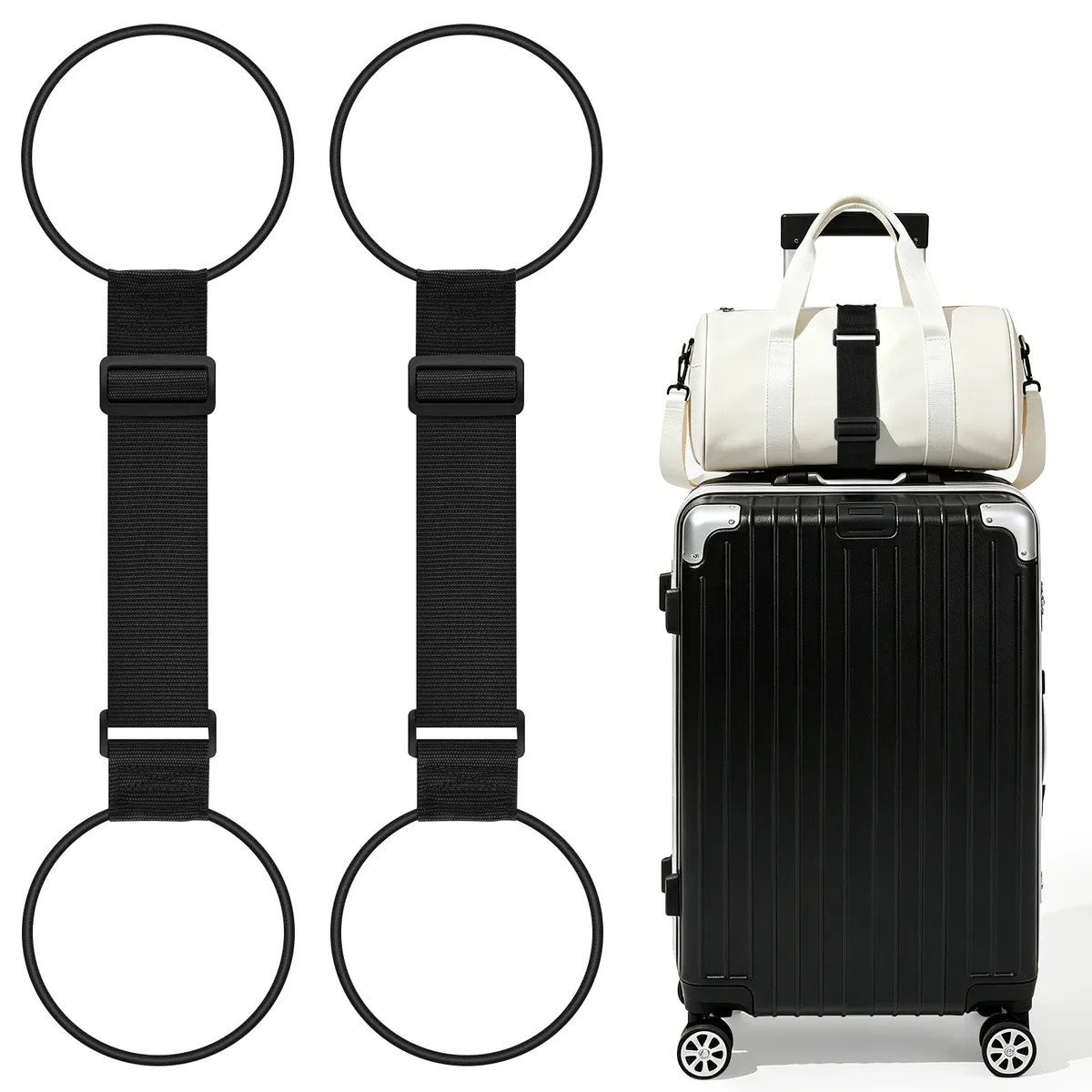 Sangle de bagage élastique réglable, sangle de transport, sangle de bagage élastique, ceinture de valise, sangles de sécurité pour bagages de voyage