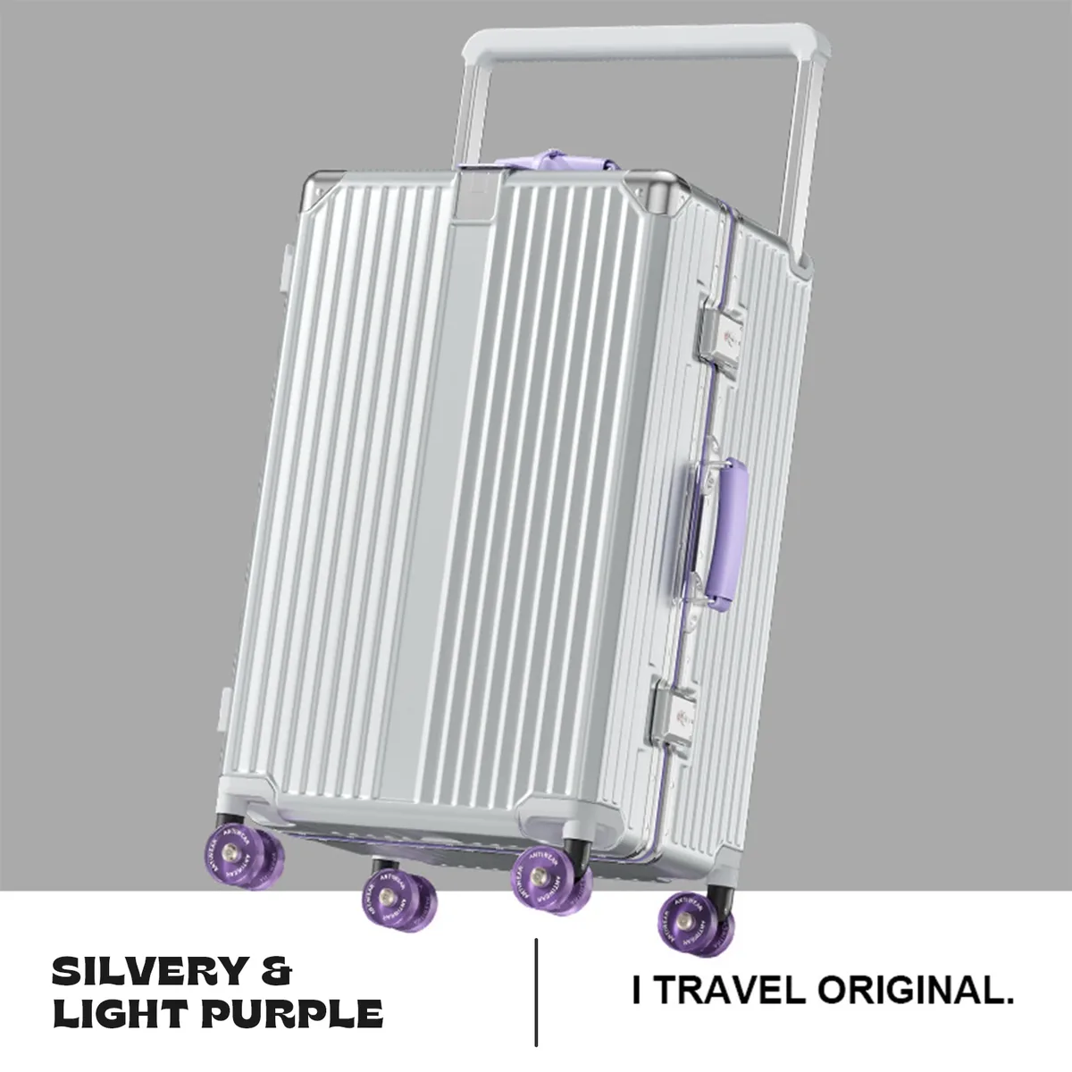 valise trolley rigide grande capacité aiweiny avec serrure tsa 3/7 séparables, roues silencieuses détachables et poignée télescopique large pour voyage