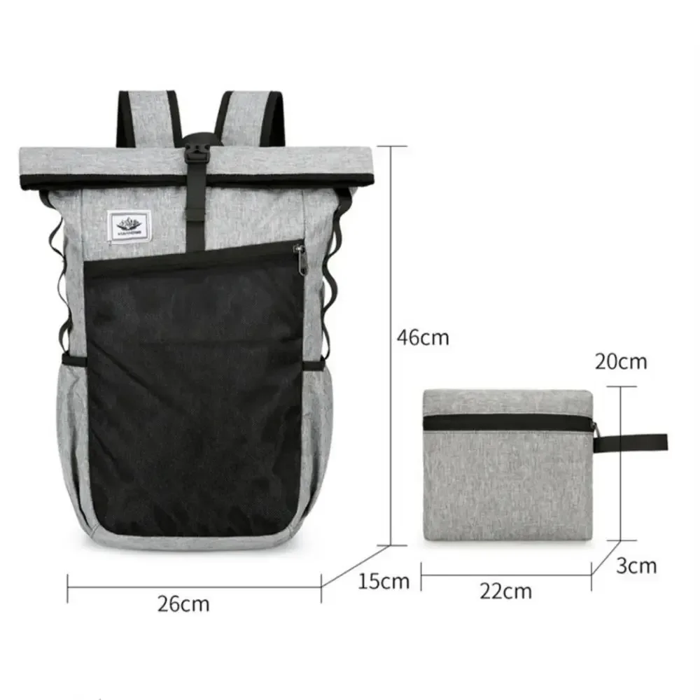 sac à dos pliable de grande capacité, imperméable, léger, sac de loisirs et de fitness, design pliable, sac de voyage sportif durable