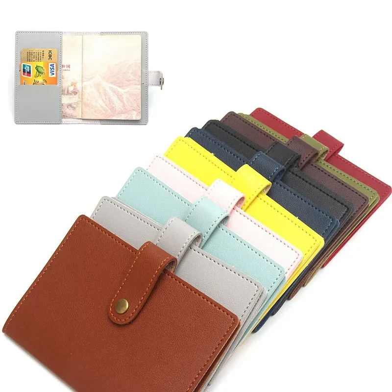 couverture de passeport de voyage, étiquette de bagage pour femmes, carte d'identité, porte-passeport, étui porte-carte de crédit, clip de billet, accessoires de voyage