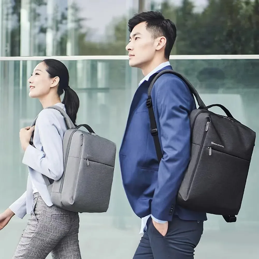sac à dos xiaomi mi minimalist urban life style en polyester pour l'école, les affaires, les voyages, sac pour homme grande capacité