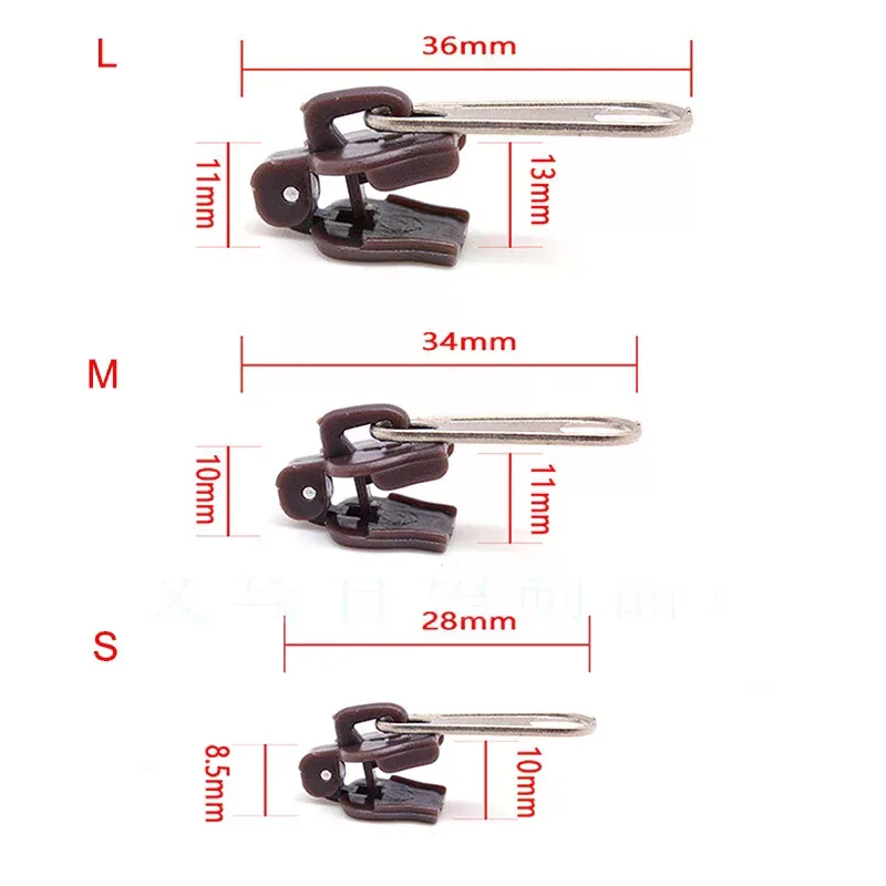kit de réparation de fermeture éclair instantanée universelle, 6 pièces, curseur de fermeture éclair de remplacement pour bricolage couture