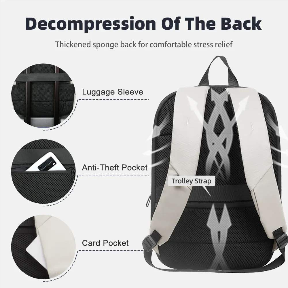 heroic knight sac à dos de voyage pour hommes étanche 17.3 "bagage à main sac à dos pour ordinateur portable mince extensible ykk trajet d'affaires mochila