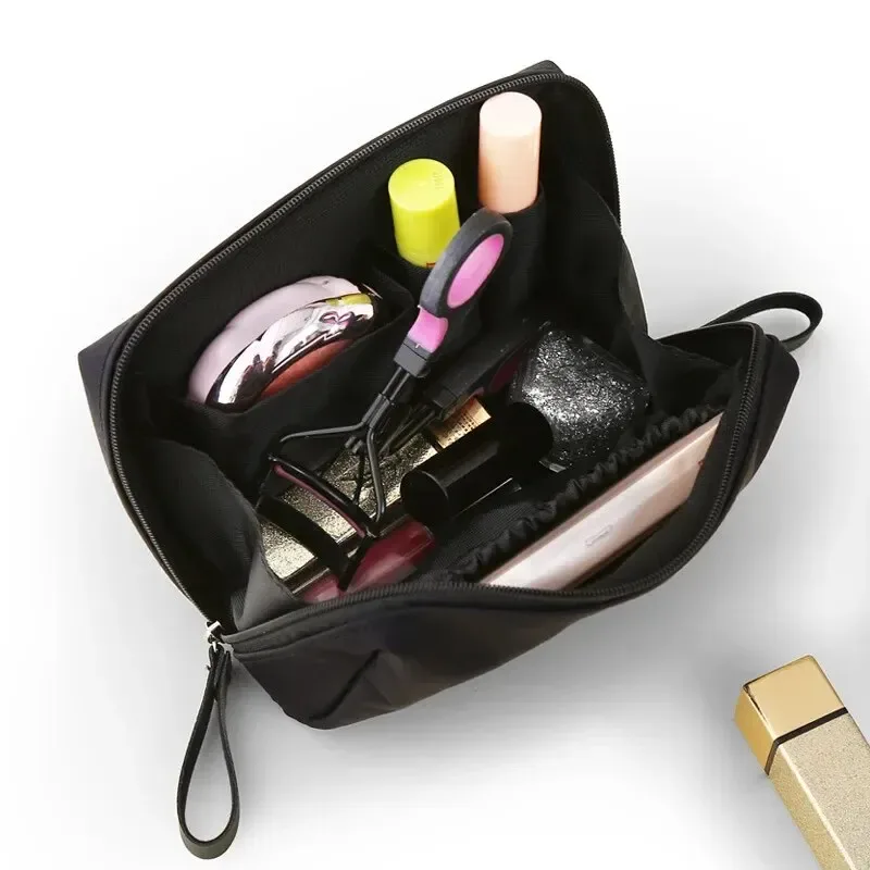 nouvelle trousse de maquillage de luxe 2026 pour femme, couleur unie, style coréen, pochette de toilette imperméable, organisateur de maquillage
