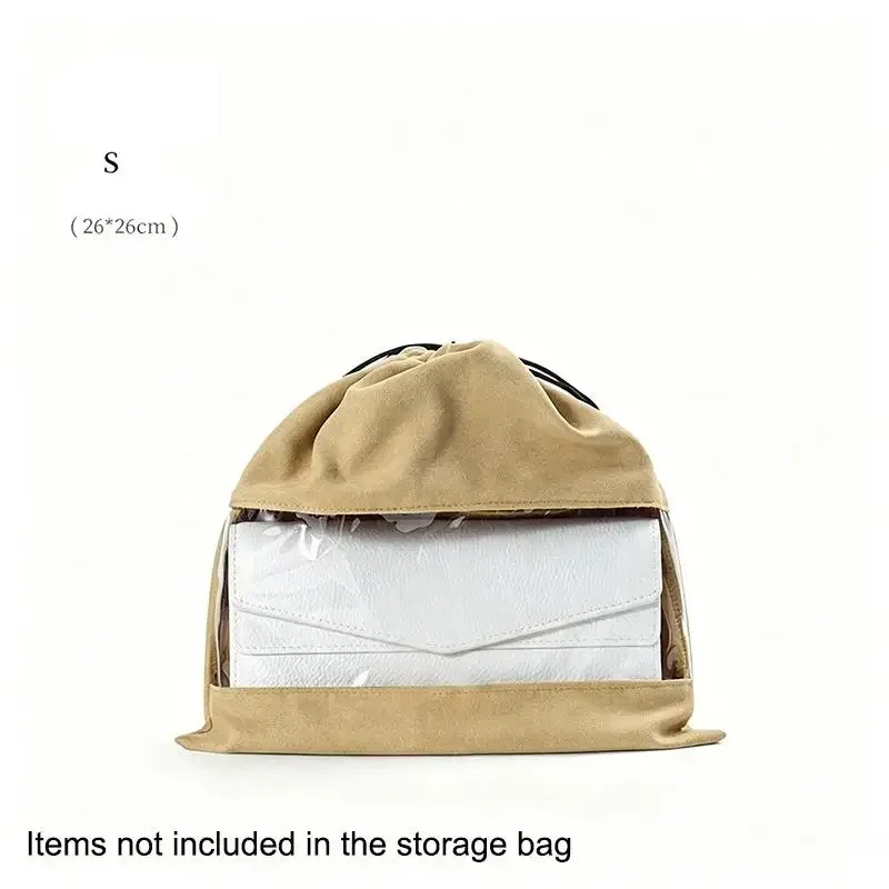sac à cosmétiques en tissu avec cordon de serrage, sac de rangement anti-poussière