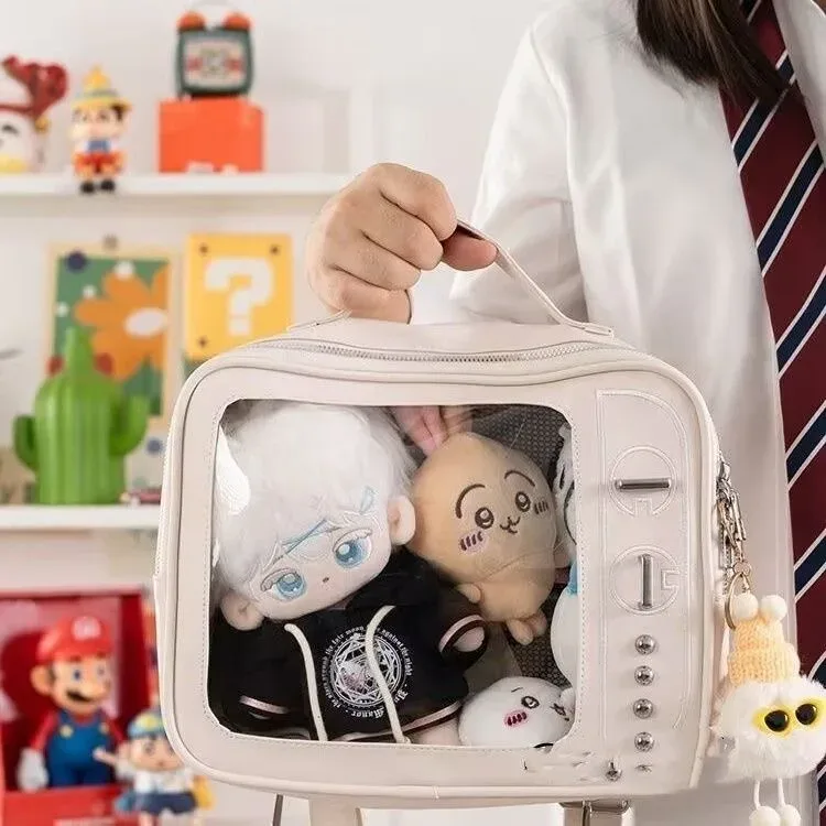 sac à dos lolita transparent pour femmes, sac à main japonais, sac à main fourre-tout, affichage de bricolage, poche transparente, fille kawaii, mignon, y2k
