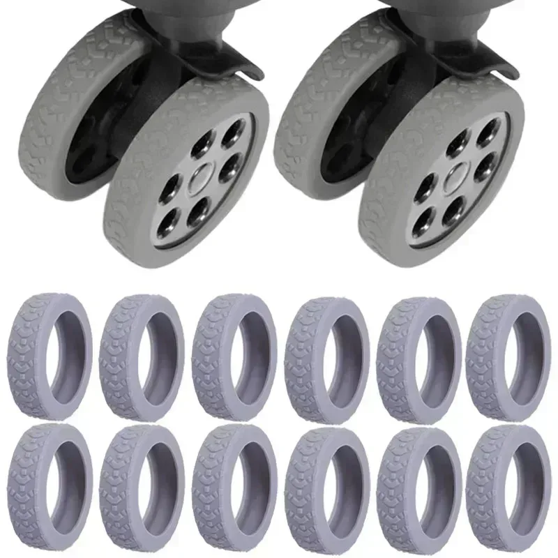 protecteur de roues de bagages en silicone, 2 à 24 pièces, roulettes, chaussures, valise de voyage, réduit le bruit, accessoires de couverture de protection de roue