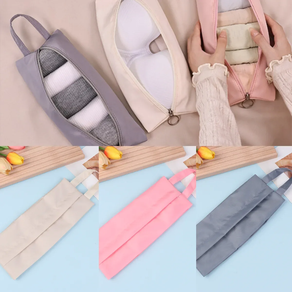 sacs de rangement pour sous-vêtements de voyage, sous-vêtements, chaussettes, bagages, vêtements, sacs de tri et d'organisation, sacs portables à main