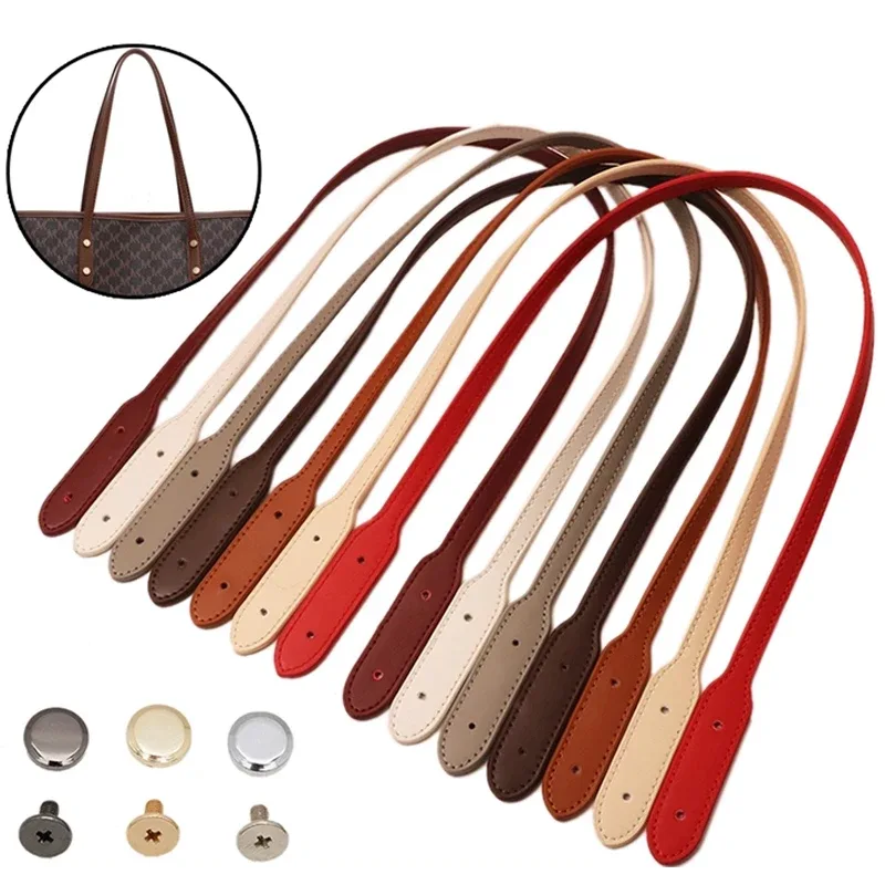sangles de sac avec rivets, longueur 73cm, sangle de poignée en cuir pu, sangle de sac à bandoulière détachable de remplacement, accessoires de sac de bricolage