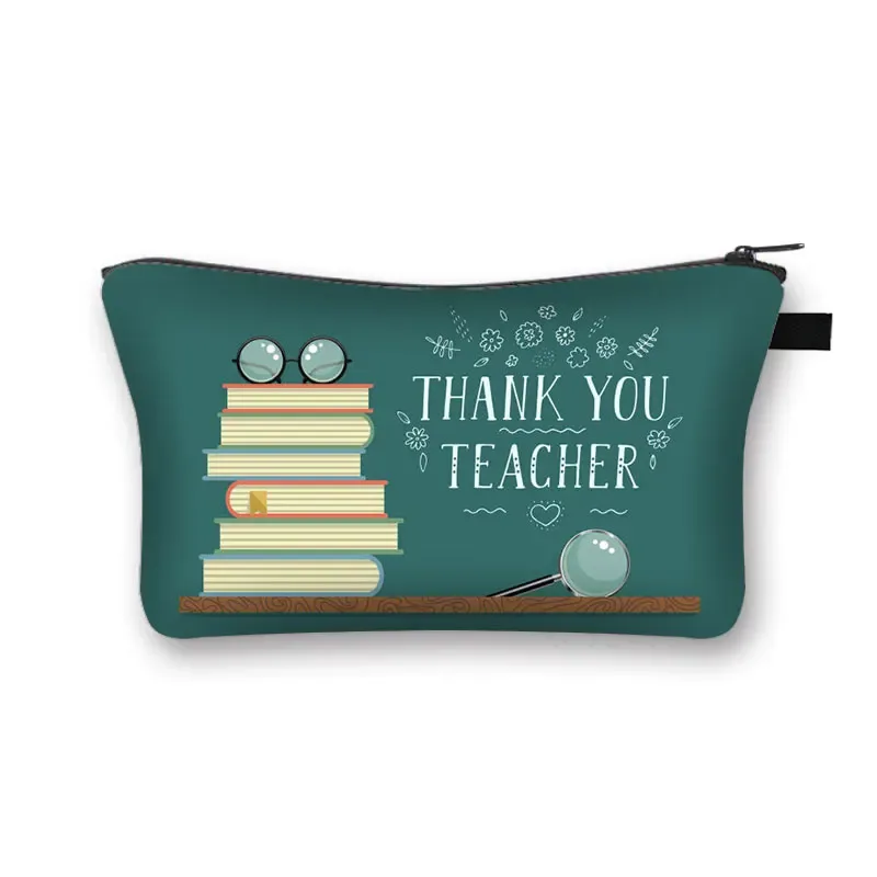 merci enseignant/ gracias maestra/ merci maitresse trousse à cosmétiques femmes trousse de maquillage filles organisateur cosmétique cadeau de remise des diplômes