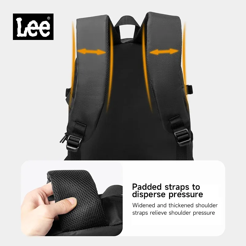 lee grande capacité voyage 15.6 pouces sac à dos pour ordinateur portable pour homme femmes imperméable décontracté en nylon adolescents collège sac d'école mâle