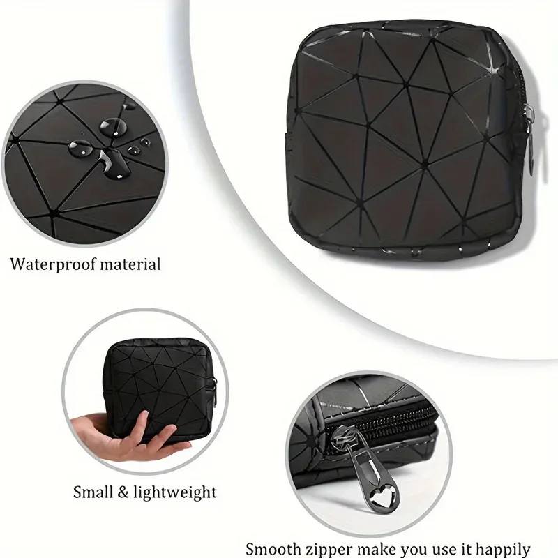 sac cosmétique pour femme, porte-monnaie, trousse de maquillage, sac de rangement pour tampons, sac pour serviettes hygiéniques, essentiels pour étudiantes en dortoir universitaire