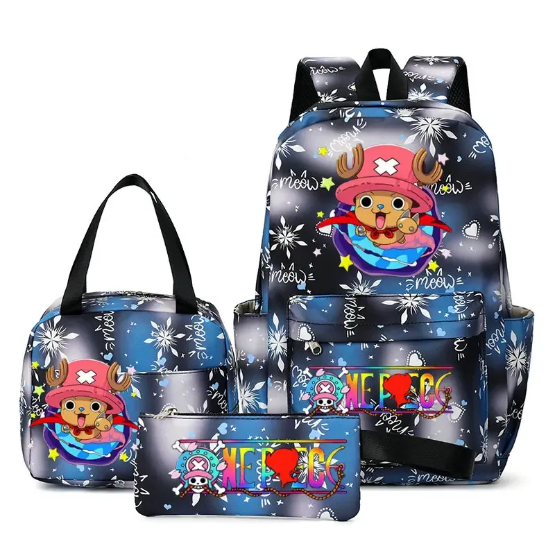 sacs à dos one piece pour femmes et hommes, sac d'école grande capacité, sac à dos imprimé, sac de voyage, sac à dos pour homme, mochila, lot de 3