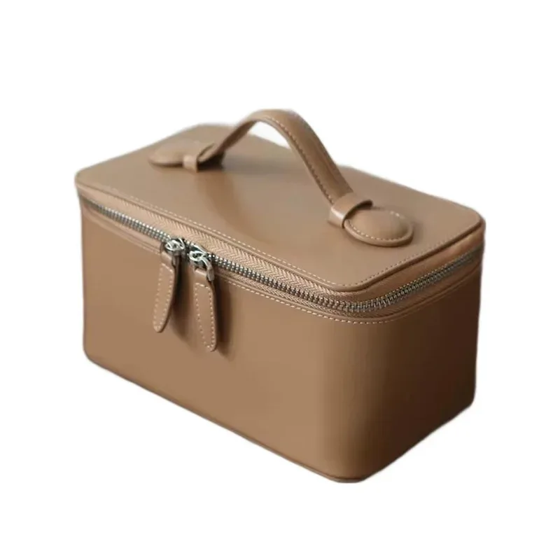 Saffiano divisé pour femmes, sac de rangement de maquillage suspendu Portable, Kit Dopp, besoin de voyage en cuir