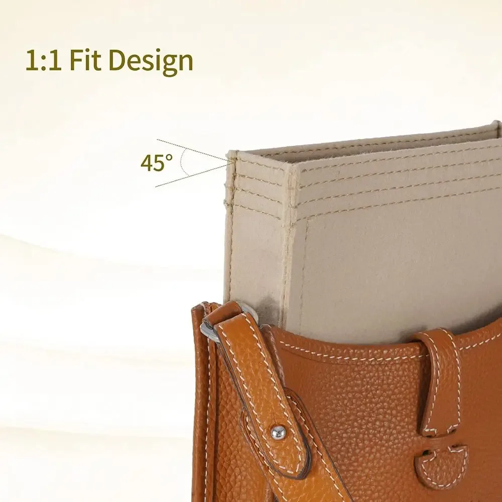 nouvel insert de sac à main en feutre, organisateur de sac portable multi-poches, sac intérieur de voyage pour evelyne 16/29/33