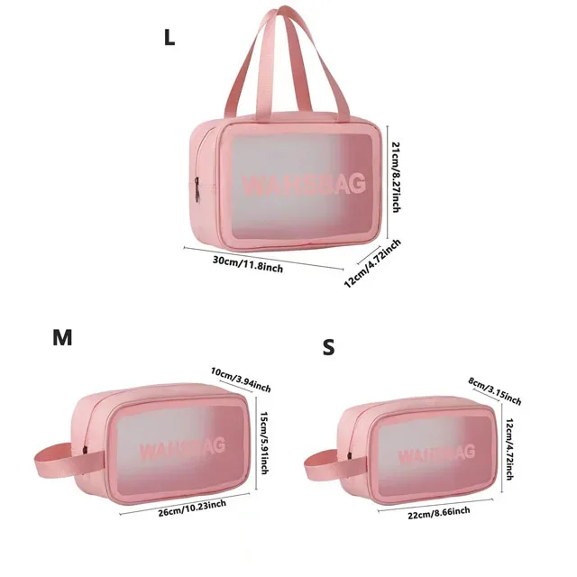 trousse de toilette de voyage transparente et imperméable, organisateur de maquillage portable, sac de rangement pour articles de toilette pour hommes, tailles s/m/l