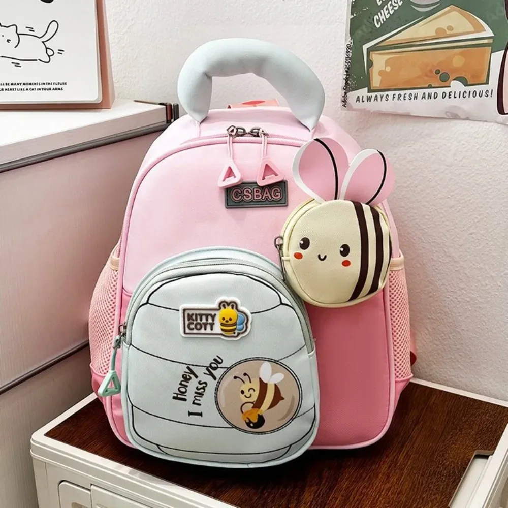 sac à dos pour enfants motif petite abeille, ergonomique, léger, avec bretelles larges, pour la maternelle, soulageant le poids