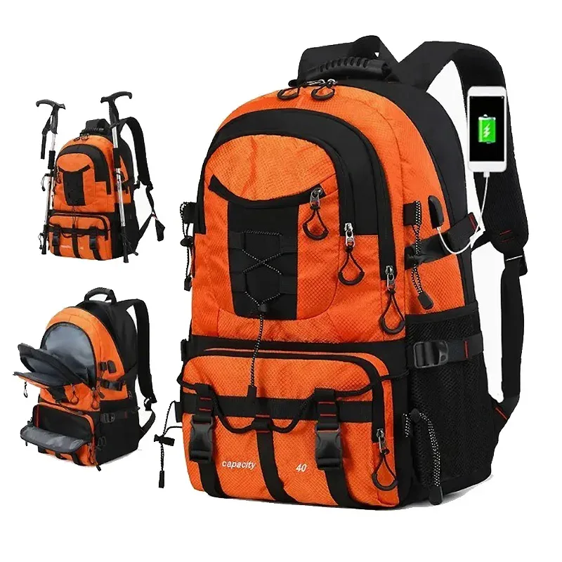 sac à dos de voyage 40l imperméable léger randonnée en plein air, sac à dos de camping pour hommes et femmes