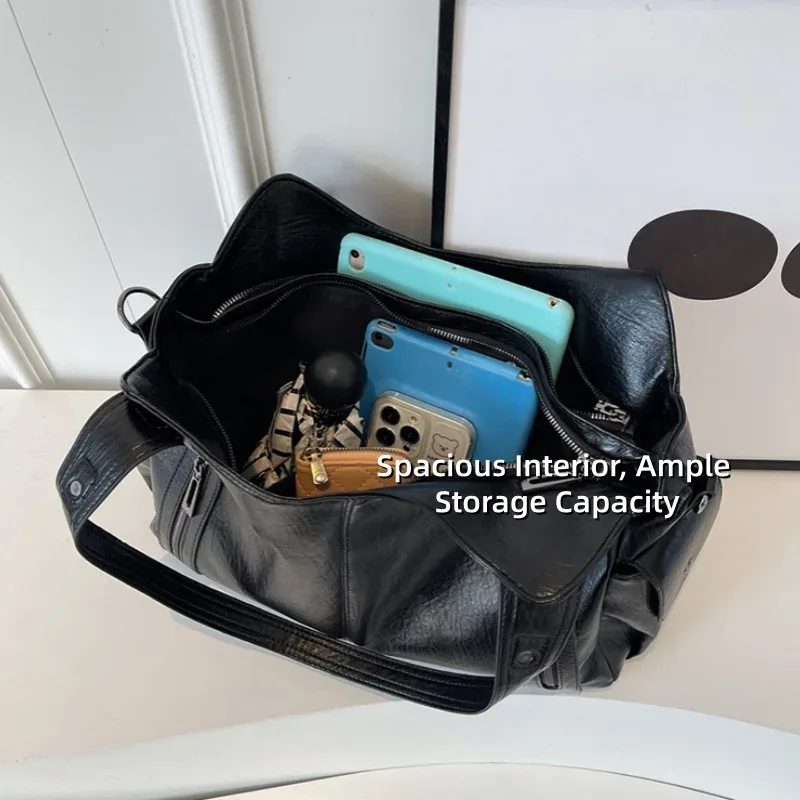 sac fourre-tout souple pour femmes, grande capacité, sac à bandoulière décontracté, sac à main pour le travail et les voyages