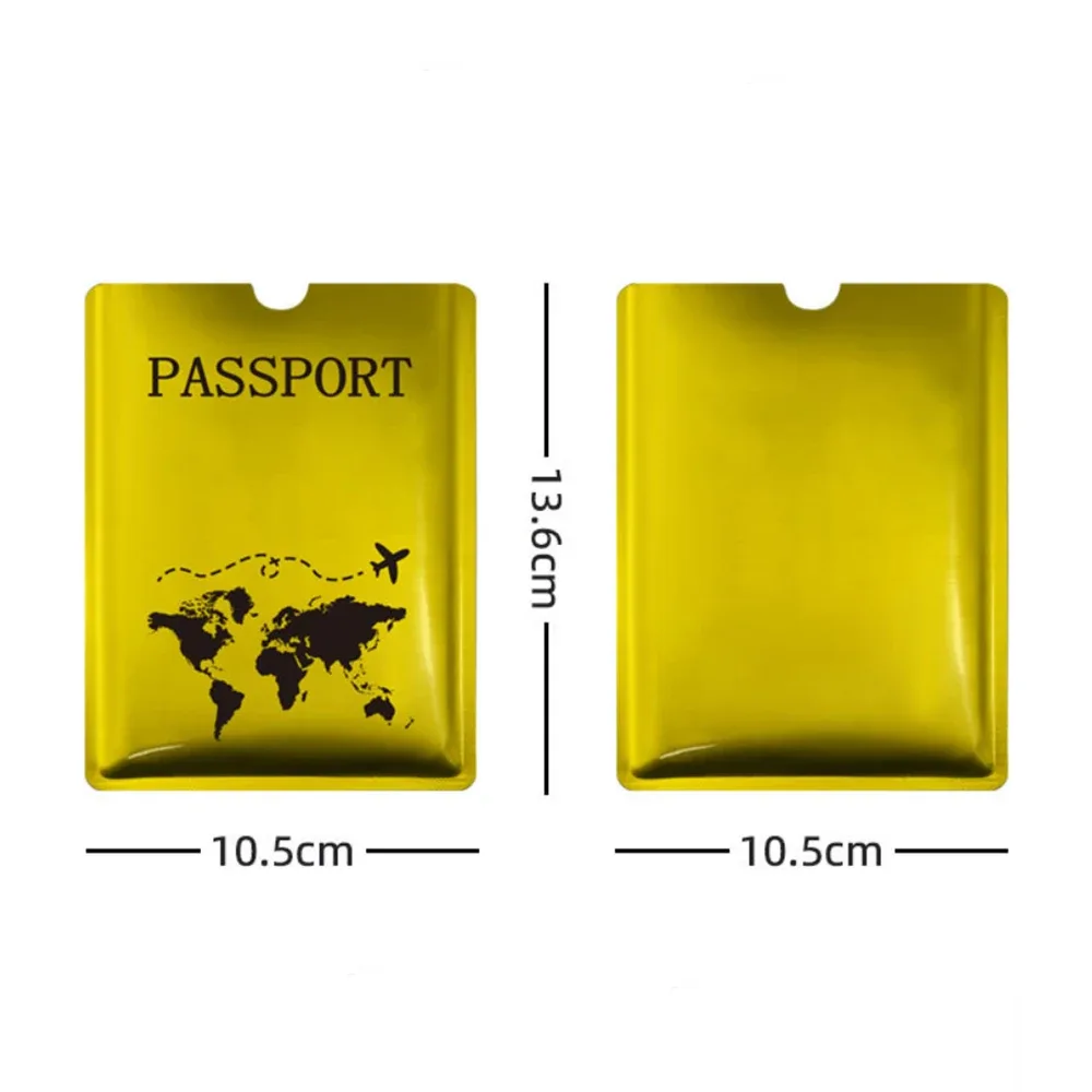 couverture de passeport rfid, housse de protection, sac de passeport en aluminium pour portefeuille de voyage 