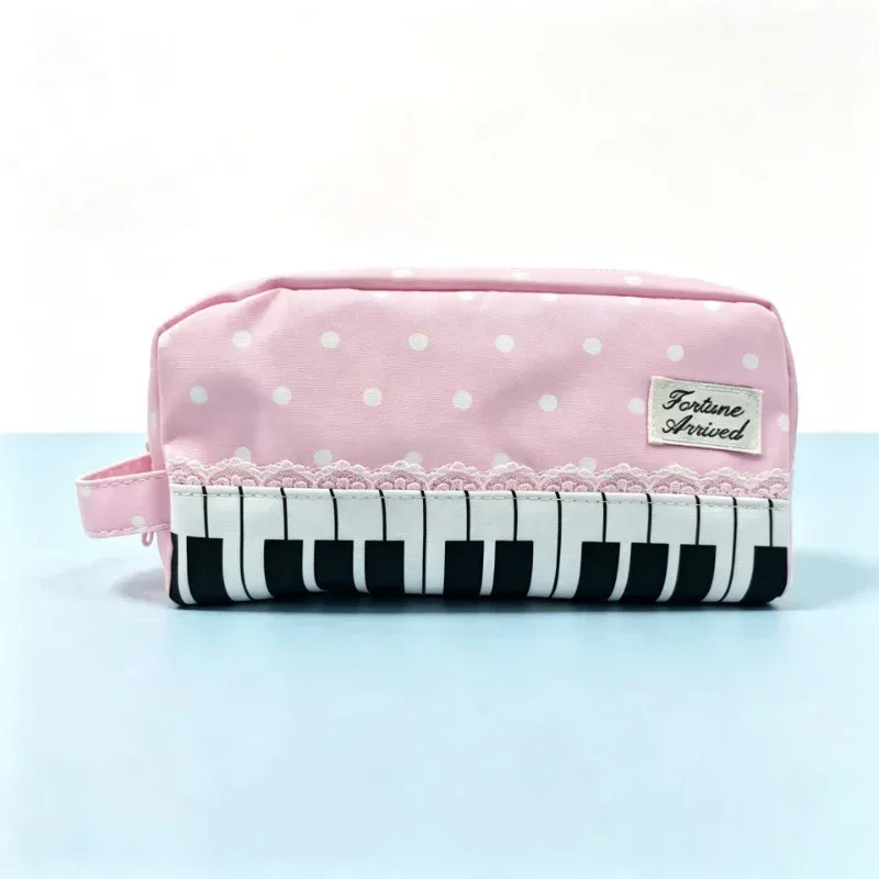 sac à dos à touches de piano à pois, sac à dos de style japonais à blocs de couleur, sac à dos en forme de piano de style scolaire, grand sac de voyage pour femmes