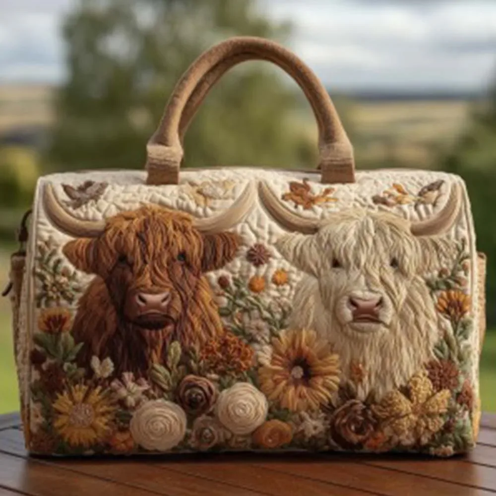  sac de voyage matelassé vintage 3d à motif animalier pour femmes et hommes, sac fourre-tout de week-end 2026 pour l'extérieur