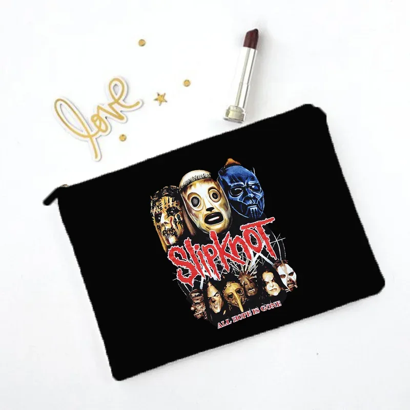 sac à cosmétiques à motif slipknots, trousse de maquillage, organisateur de produits de toilette de voyage, pochette de rangement, sac à crayons, cadeau pour elle