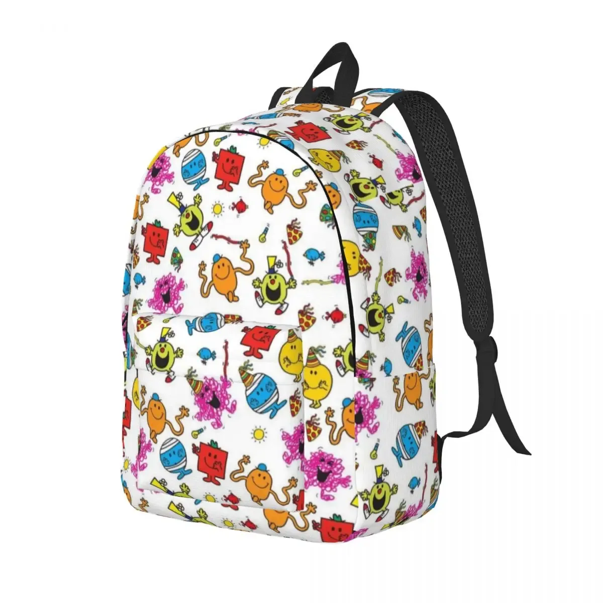 mr men littles cartoon miss sac à dos pour hommes femmes cool étudiant travail sac à dos collège toile sacs durables